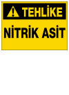 tehlike nitrik asit ikaz ve uyarı levhası